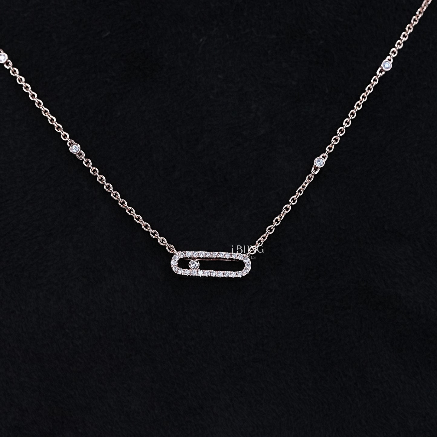 Lab Grown Diamond Paper Clip Necklace