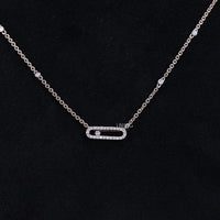 Lab Grown Diamond Paper Clip Necklace