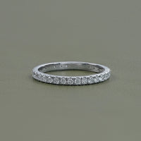 Round Lab Diamond Full Eternity Wedding Band