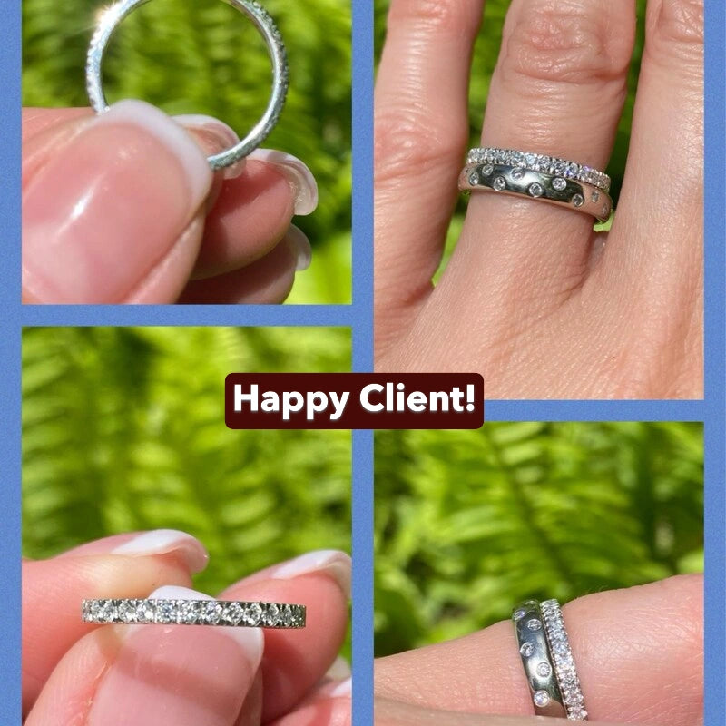 Round Lab Diamond Full Eternity Wedding Band