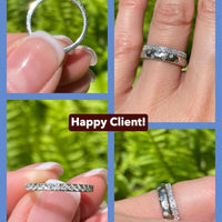 Round Lab Diamond Full Eternity Wedding Band