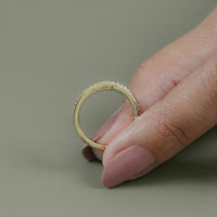 Round Cut Lab Grown Twisted Wedding Band