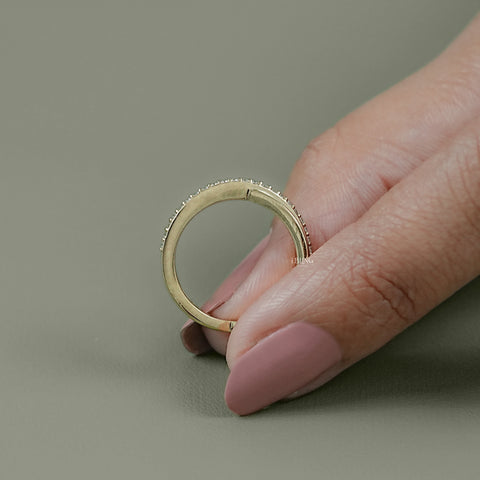 Round Cut Lab Grown Twisted Wedding Band