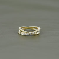 Round Cut Lab Grown Twisted Wedding Band
