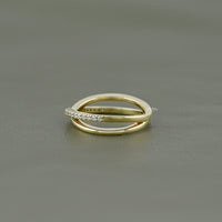 Round Cut Lab Grown Twisted Wedding Band