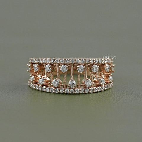 Double Row Round Diamond Band