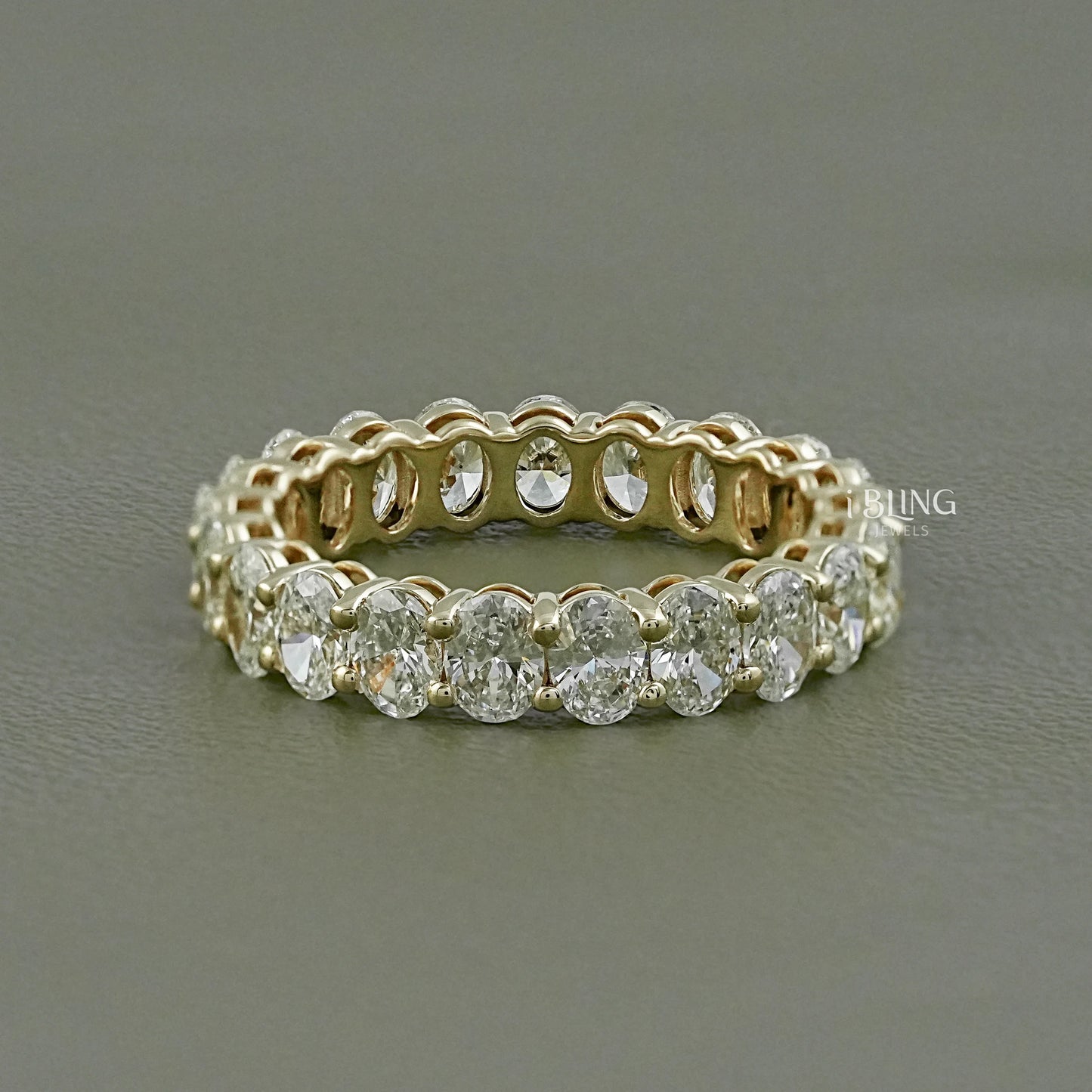 Oval Lab Diamond Full Eternity Wedding Band Full Eternity