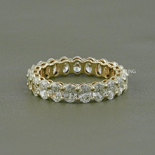 Oval Lab Diamond Full Eternity Wedding Band