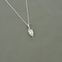 Pear Cut Lab Diamond Solitaire Pendant