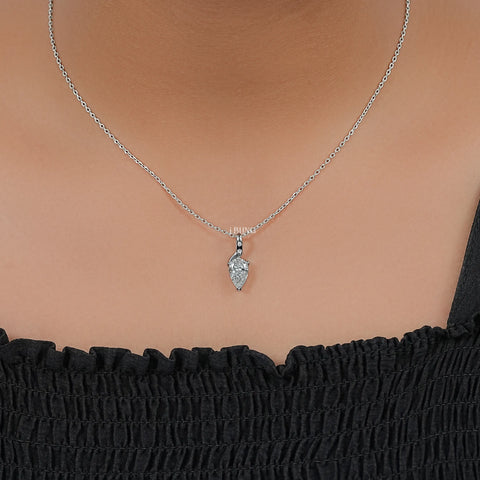 Pear Cut Lab Diamond Solitaire Pendant