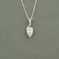 Pear Cut Lab Diamond Solitaire Pendant