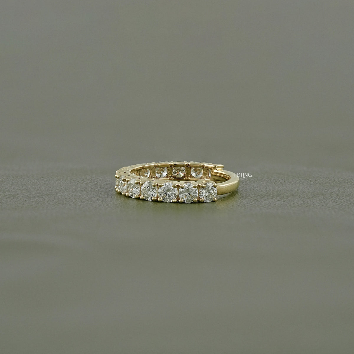 Round Cut Lab Diamond Half Eternity Wedding Band Wedding Band