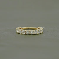 Round Cut Lab Diamond Half Eternity Wedding Band