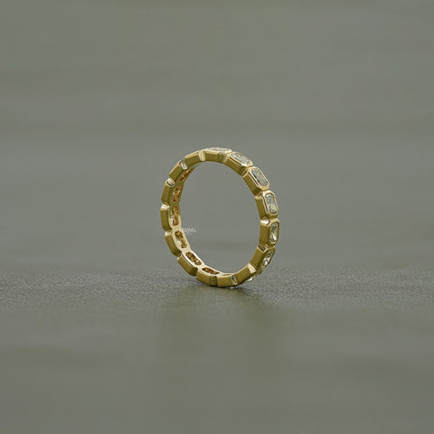Radiant Lab Diamond Bezel Set Wedding Band