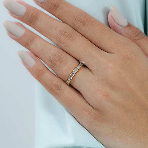 Radiant Lab Diamond Bezel Set Wedding Band