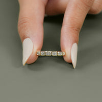 Radiant Lab Diamond Bezel Set Wedding Band