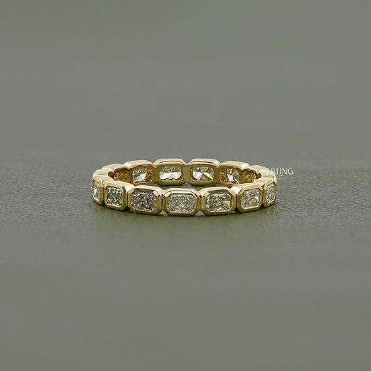 Radiant Lab Diamond Bezel Set Wedding Band