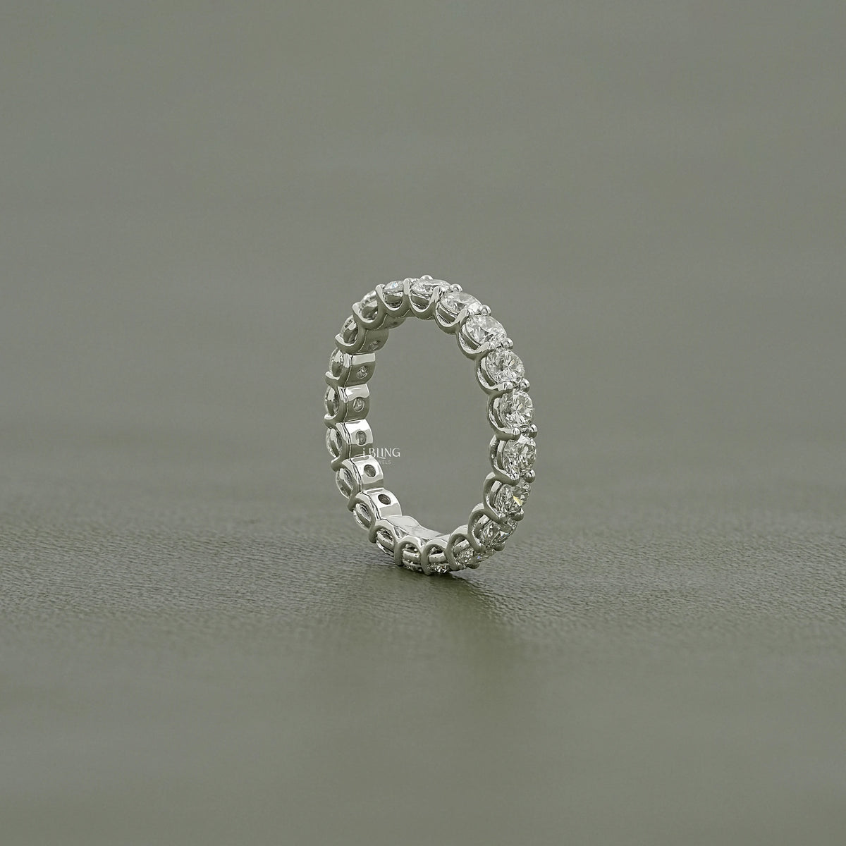 Round Lab Grown Diamond Full Eternity Wedding Band Full Eternity