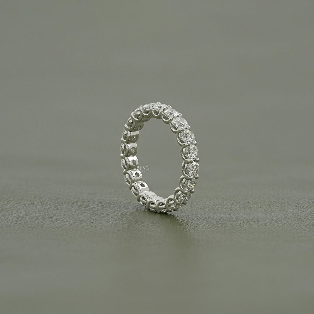 Round Lab Grown Diamond Full Eternity Wedding Band