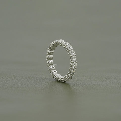 Round Lab Grown Diamond Full Eternity Wedding Band