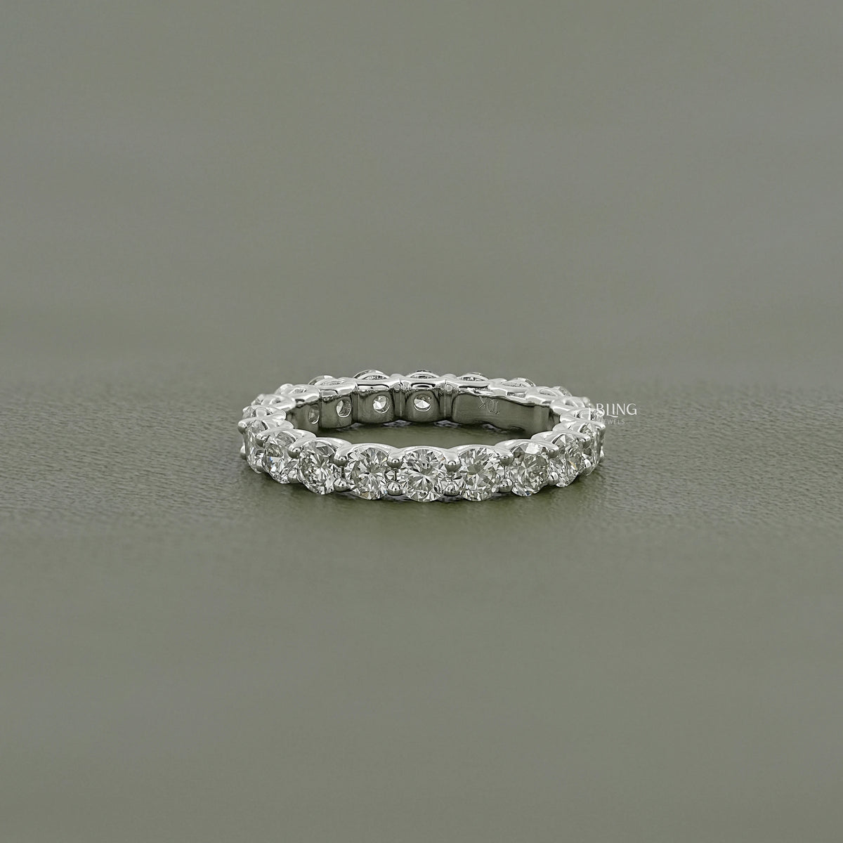Round Lab Grown Diamond Full Eternity Wedding Band Full Eternity
