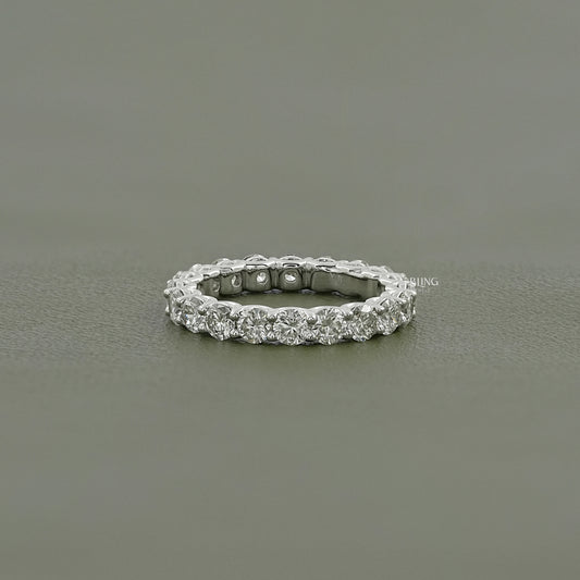 Round Lab Grown Diamond Full Eternity Wedding Band Full Eternity