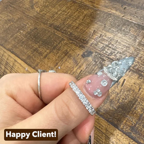 Round Lab Diamond Half Eternity Wedding Band
