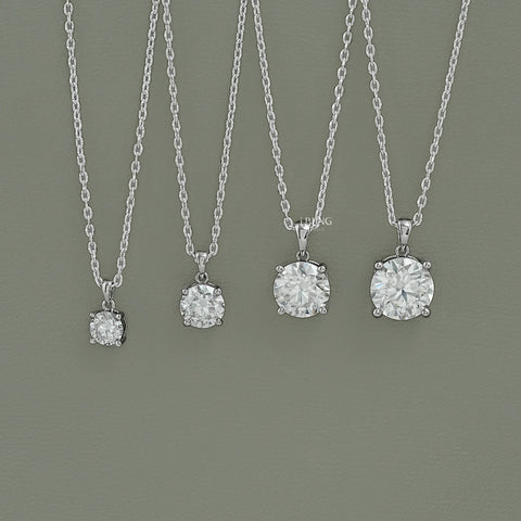 Round Moissanite Solitaire Pendant