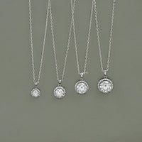 Round Moissanite Halo Pendant