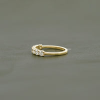 Round Cut Lab Grown Diamond Half Eternity Wedding Band
