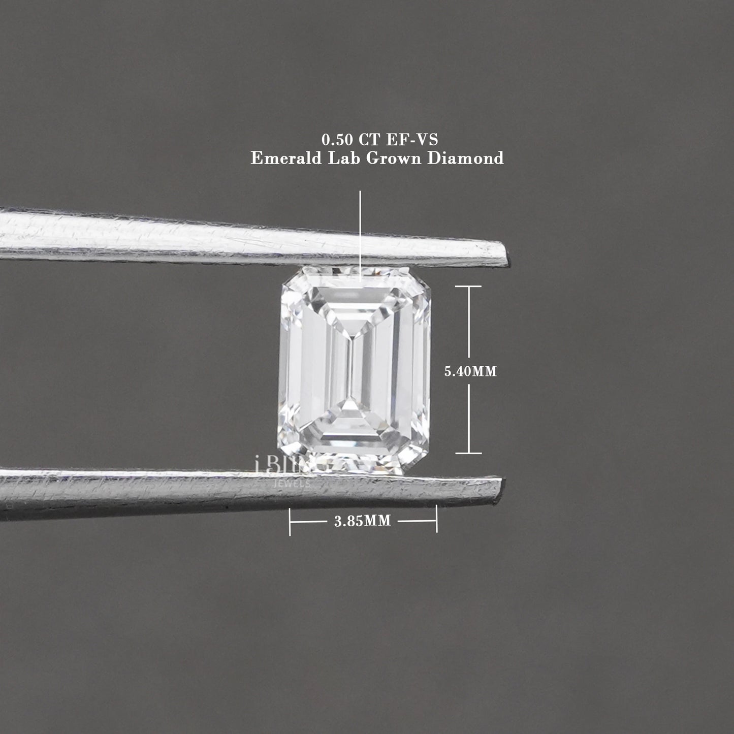 IGI Certified Emerald Cut Lab Grown Diamond