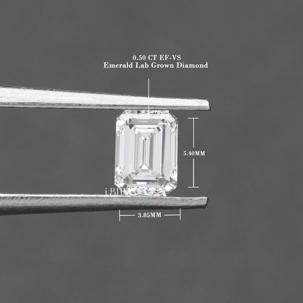 IGI Certified Emerald Cut Lab Grown Diamond