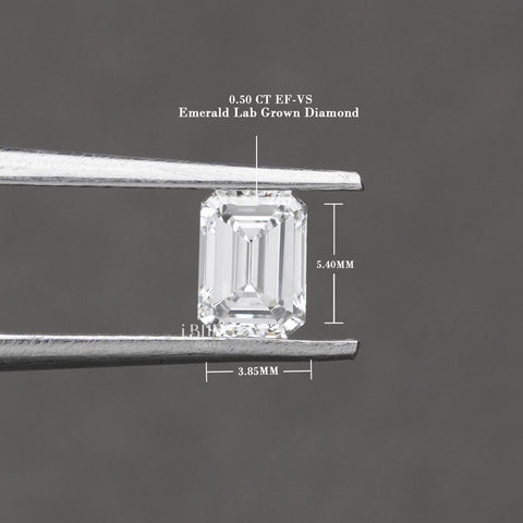 IGI Certified Emerald Cut Lab Grown Diamond