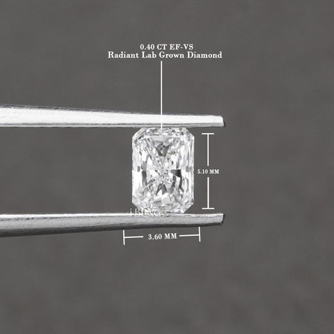 IGI Certified Radiant Cut Lab Grown Loose Diamond