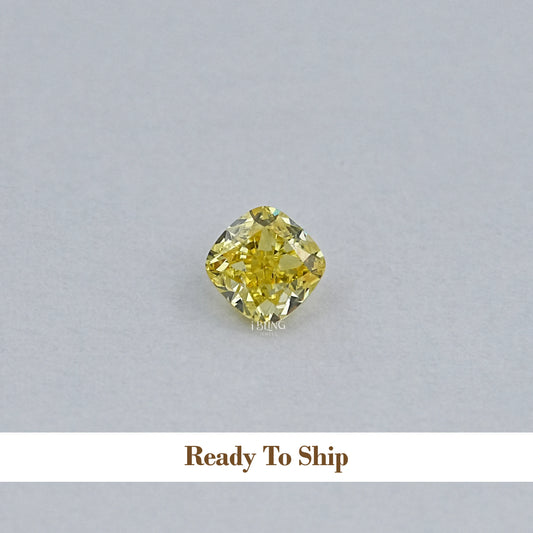 Yellow Cushion Cut Lab Grown Loose Diamond Loose Diamond