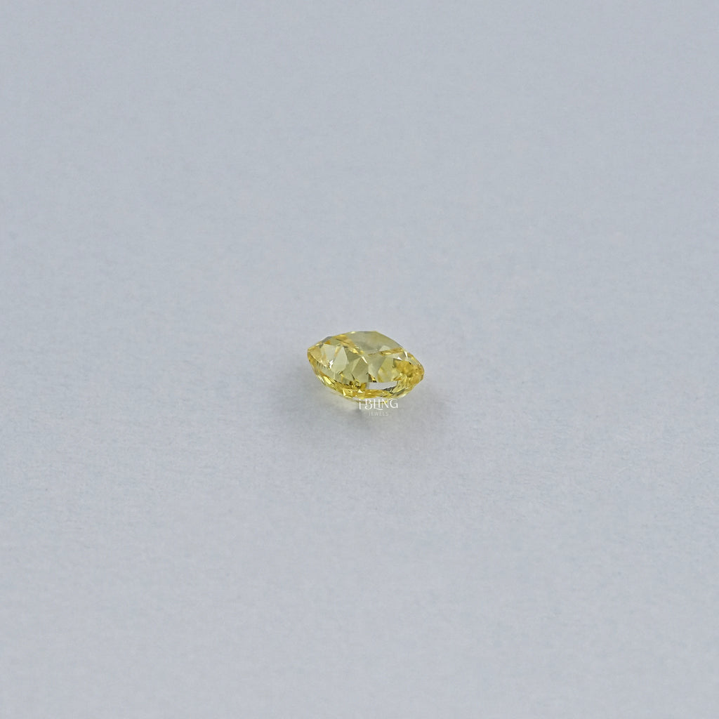 Yellow Cushion Cut Lab Grown Loose Diamond