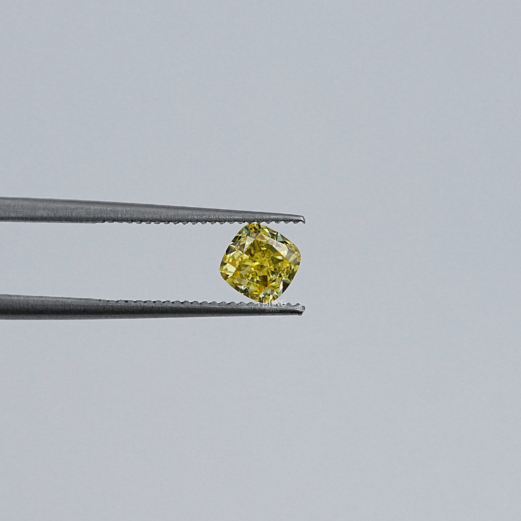 Yellow Cushion Cut Lab Grown Loose Diamond