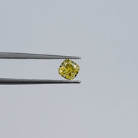Yellow Cushion Cut Lab Grown Loose Diamond