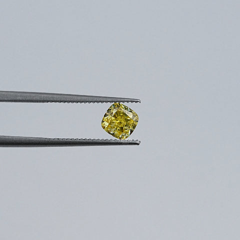 Yellow Cushion Cut Lab Grown Loose Diamond