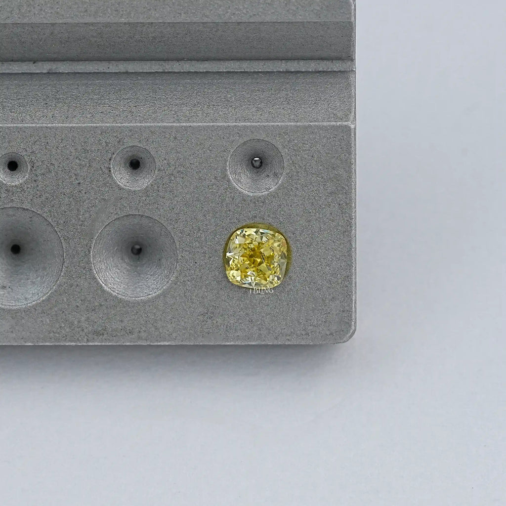 Yellow Cushion Cut Lab Grown Loose Diamond