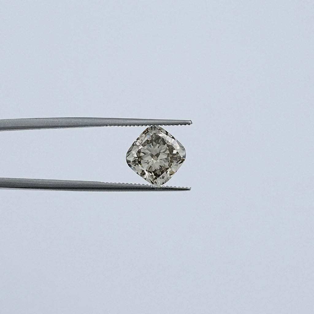 3.10 CT Olive Cushion Cut Lab Loose Diamond