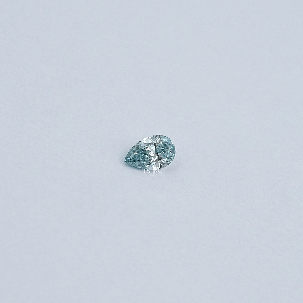Light Blue Pear Cut Lab Loose Diamond