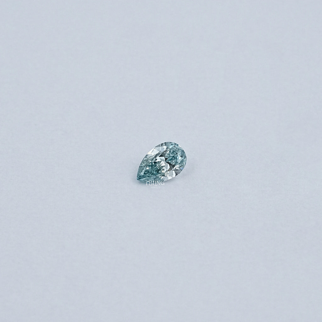 Light Blue Pear Cut Lab Loose Diamond