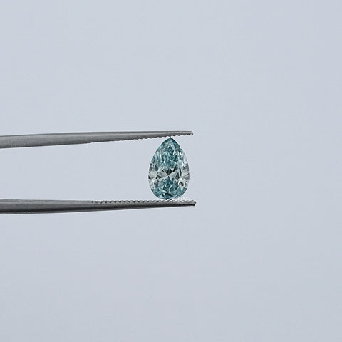 Light Blue Pear Cut Lab Loose Diamond