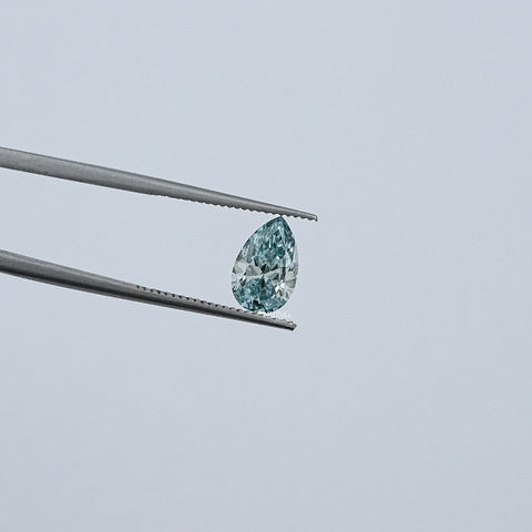 Light Blue Pear Cut Lab Loose Diamond