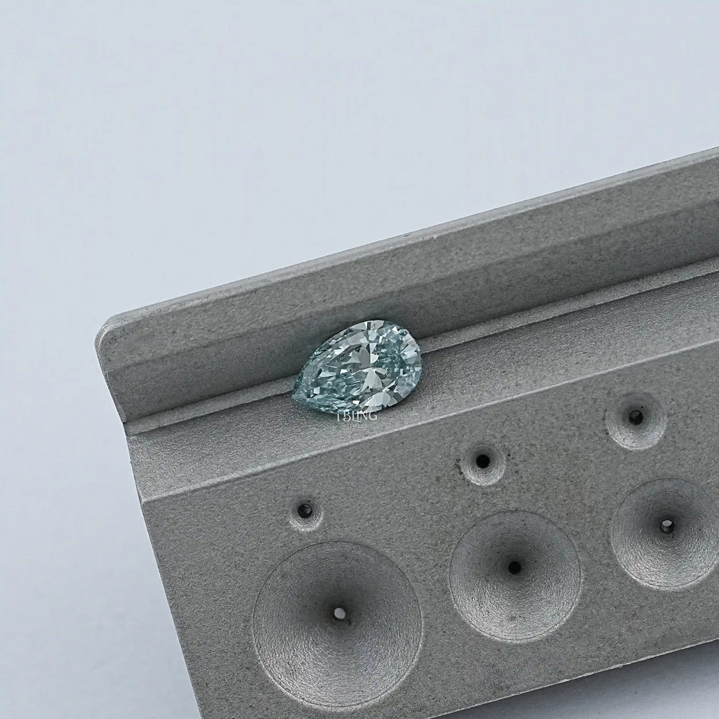 Light Blue Pear Cut Lab Loose Diamond