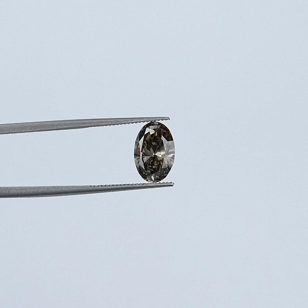 Olive Oval Cut Lab Grown Loose Diamond