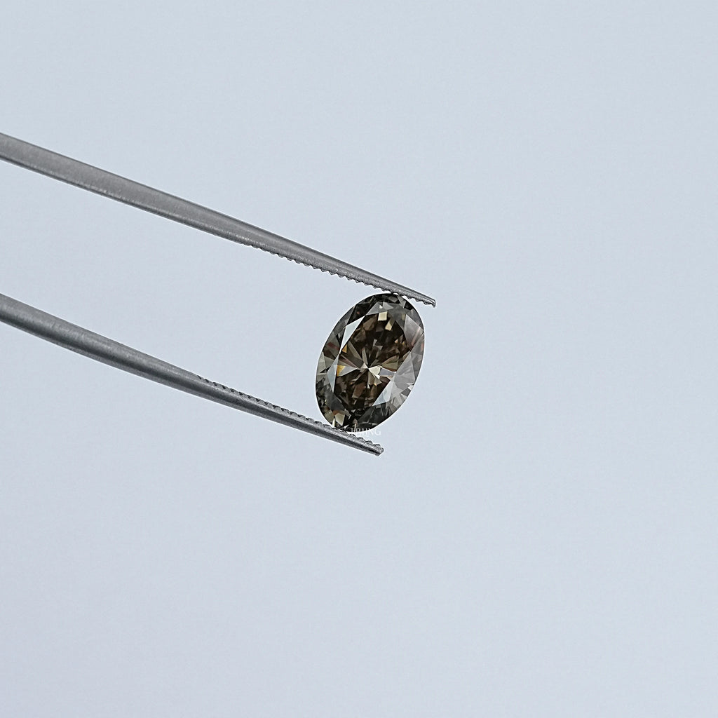 Olive Oval Cut Lab Grown Loose Diamond