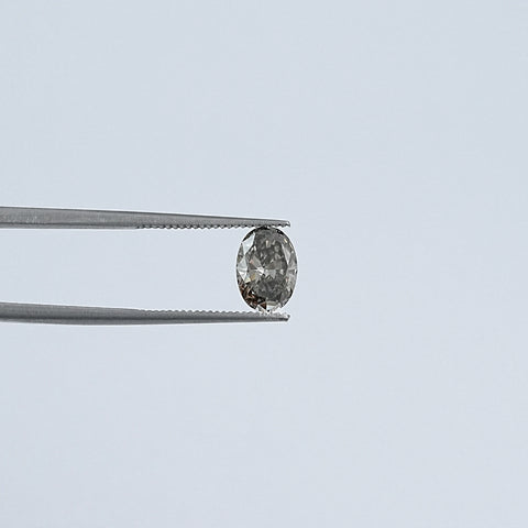 Black Olive Oval Cut Lab Loose Diamond