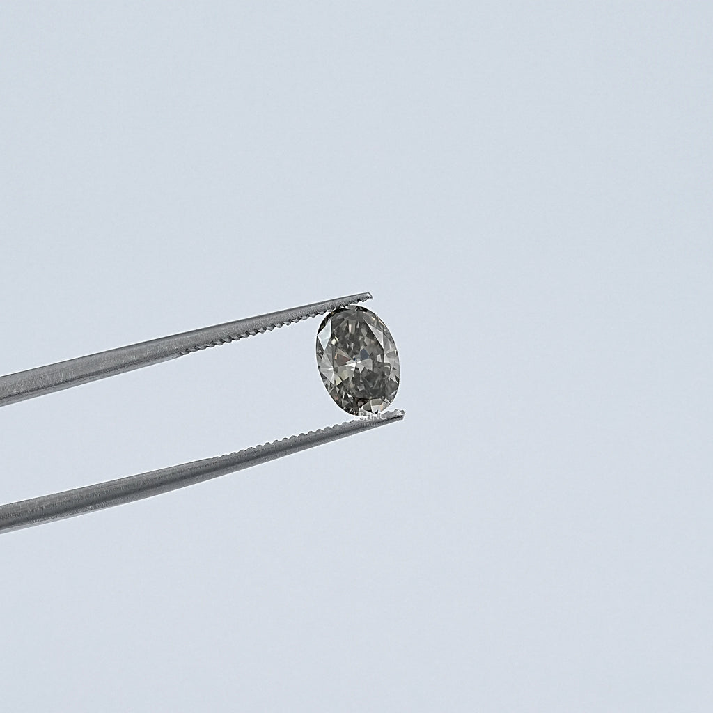 Black Olive Oval Cut Lab Loose Diamond